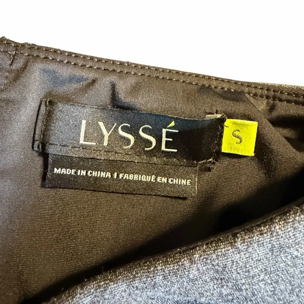 NWT Lysse ‘Kiara’ Vegan Leather & Suede Side Stripe Shaping Leggings in Gray S